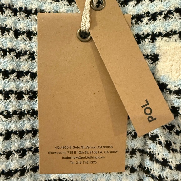 POL Cream and Black Striped Turtleneck Sweater - Picture 2 of 3